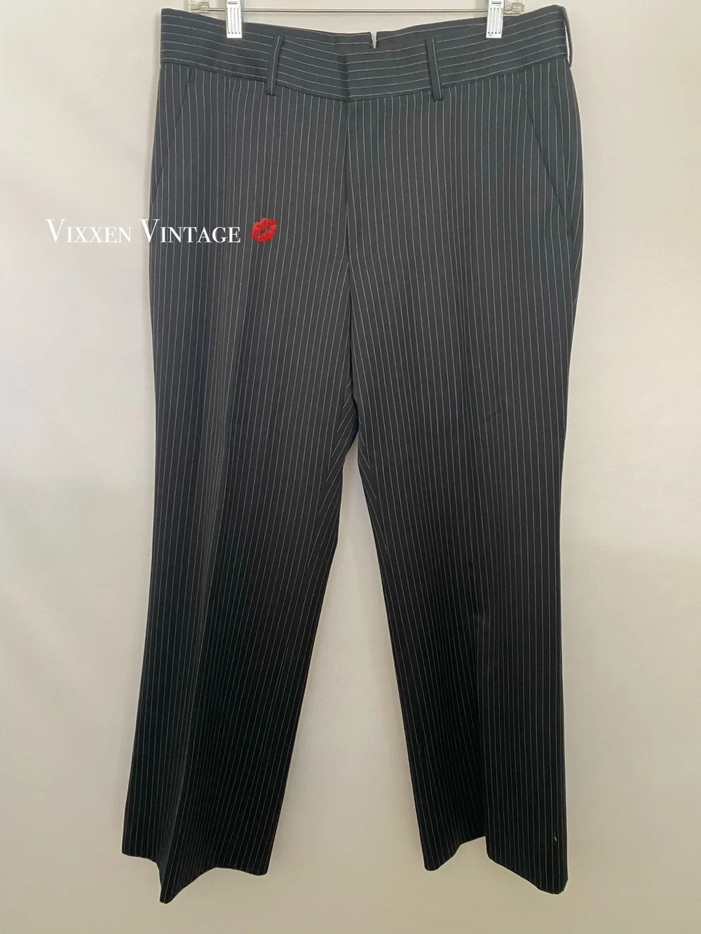 VINTAGE GUCCI ‘PINSTRIPE WOOL MOHAIR SUIT’ IN BLACK